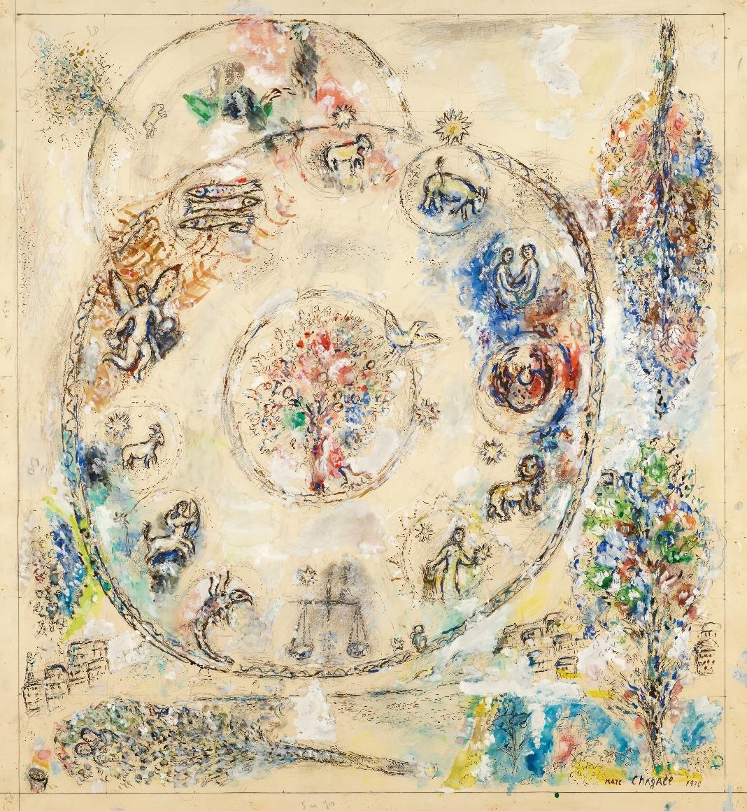 Chagall   maquette mosaique Elie