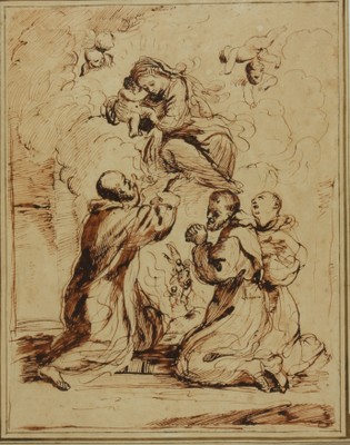 Falsario del Guercino (attr. à) (act. c.1760 1800), La Madone du Carmine, Musée du Mans vignette
