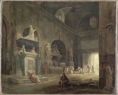 Hubert Robert Vue de la salle dintroduction avant les amnagements de 1801  RMN Grand Palais muse du Louvre  Ren Gabriel Ojda 