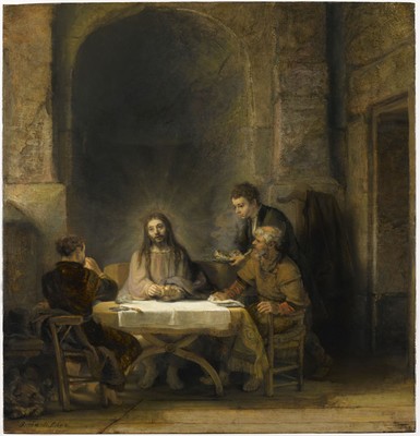 Rembrandt Le Repas des Pèlerins d'Emmaus © RMN Grand Palais musée du Louvre   Adrien Didierjean