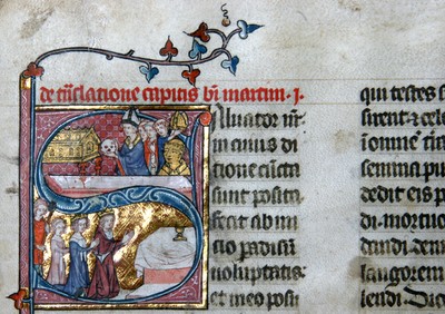 Translatione capitis s  Martini la famille royale en prière Vers 1340 1350 credit Bibliothèque municipale de Tours vignette