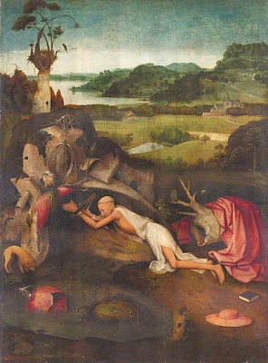 vignette De heilige Hieronymus in de woestijn Saint Jerome in the Wilderness Gent, Museum voor Schone Kunsten HR