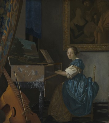 12 Vermeer Jeune Femme assise au virginalcNational Gallery London