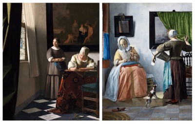 La lettre   Vermeer   Jeune femme lisant une lettre   Metsu