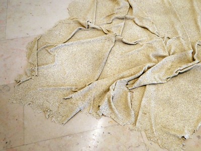 Linda Sanchez, 2006, Tissu de sable, sable, colle néoprène, détail