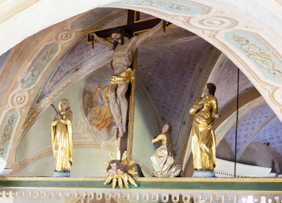 Poutre de gloire de l'église Saint Jacques d'Assyrie (Hauteluce, Savoie