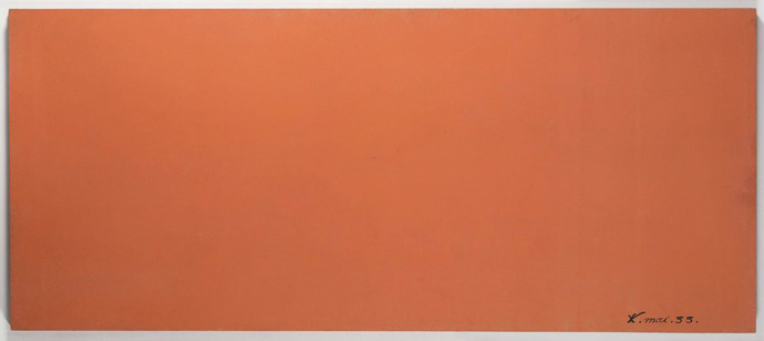 Yves Klein, Expression de l’univers de la couleur mine orange w