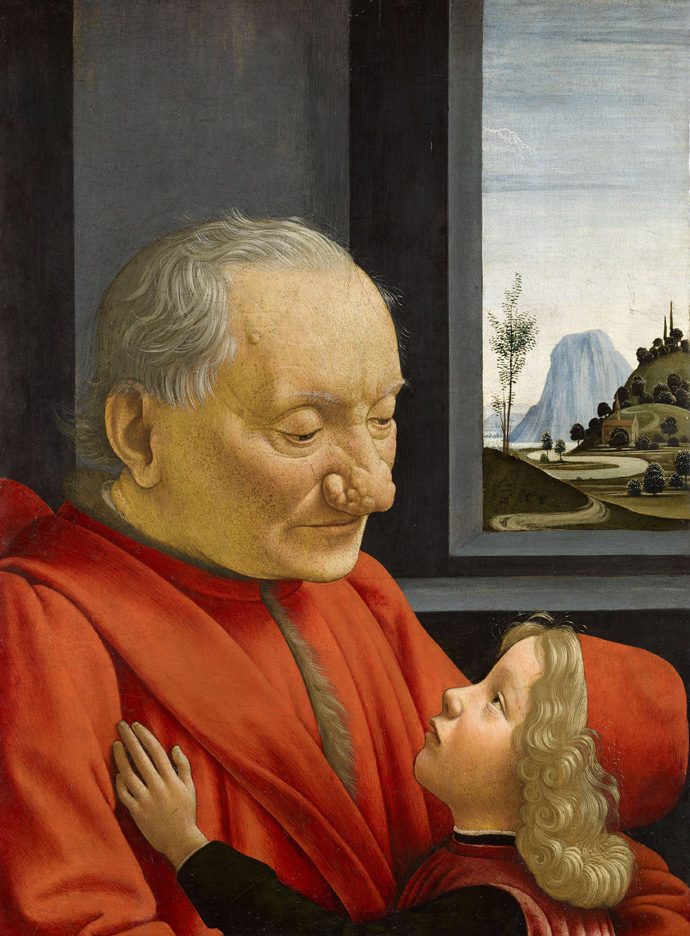 Le vieil homme et l’enfant par Domenico Ghirlandaio (1490), un tableau conservé au Louvre.
