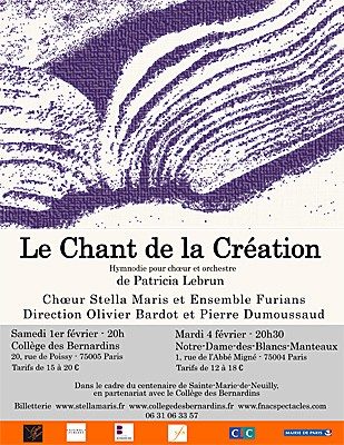Concert : Le Chant de la Création pour chœur et orchestre, deux dates à Paris